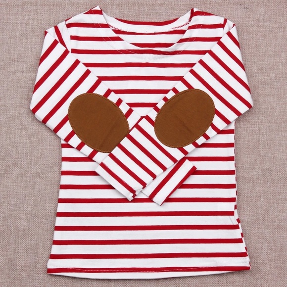 Other - Toddler Kids Striped Long Tee - RED